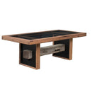 1869 Glass Top Trestle Table