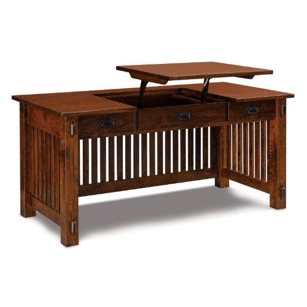Craftsman Sit to Stand Desk Amish Tables Office Furniture