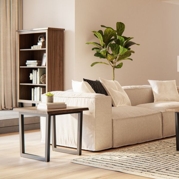 cushion couch, beige 