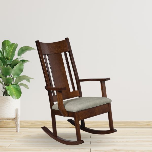 brown wooden rocking chair