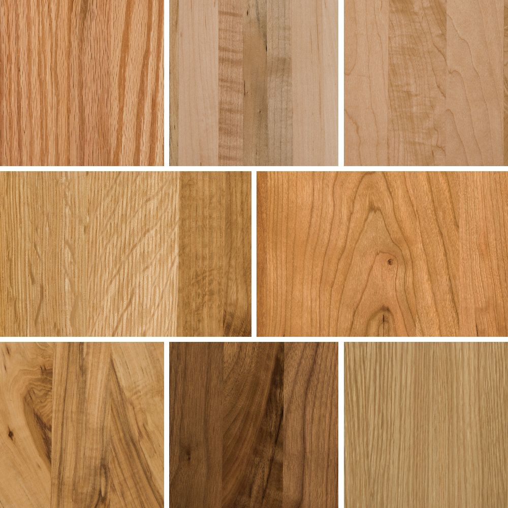 Grid of various wood textures