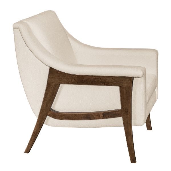 white chair with dark wooden chairs