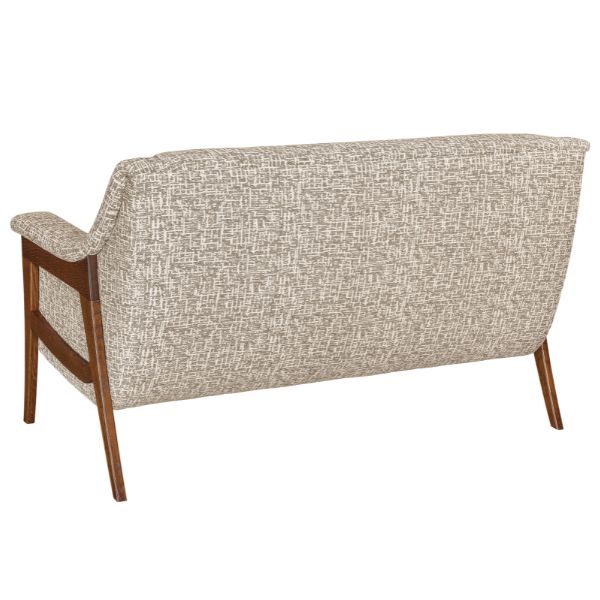 beige couch with brown legs