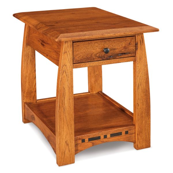 Boulder Creek Open End Table with Drawer