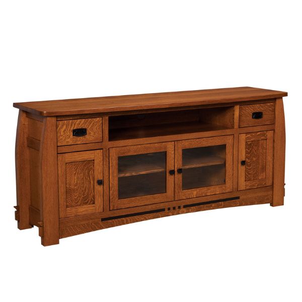 wooden media stand