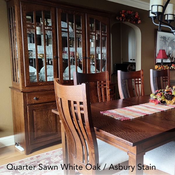 quarter sawn white oak, asbury stain