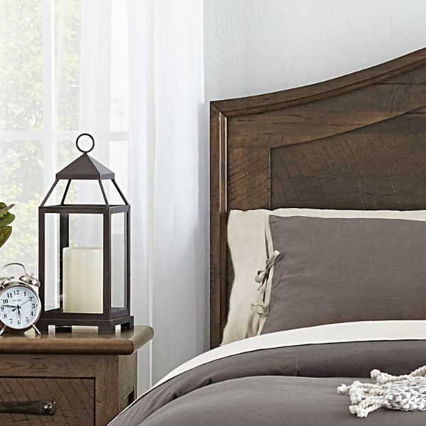 Farmhouse signature solid wood bed with headboard