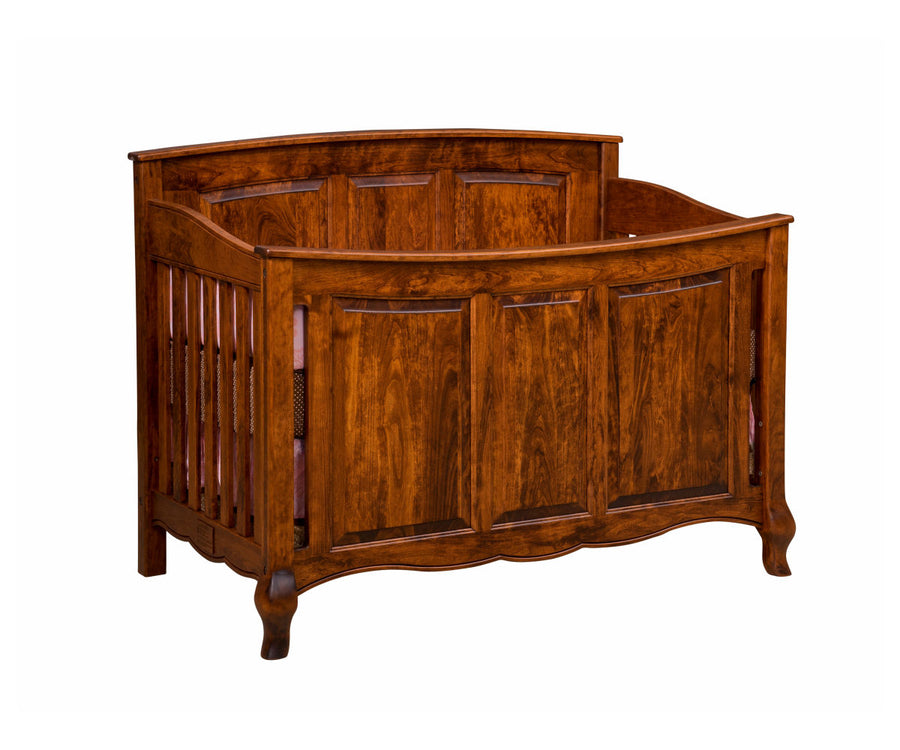 french country crib with pannel