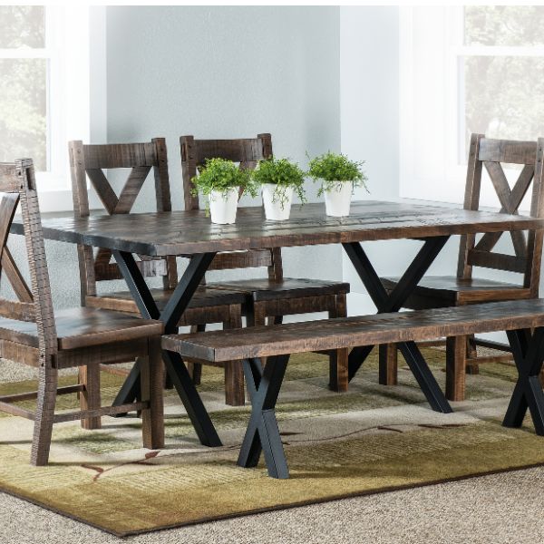 Laredo Solid Top Trestle Table