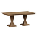 Wooden dining table with a white background