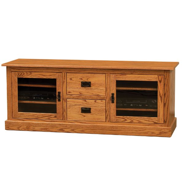 front of wooden media stand