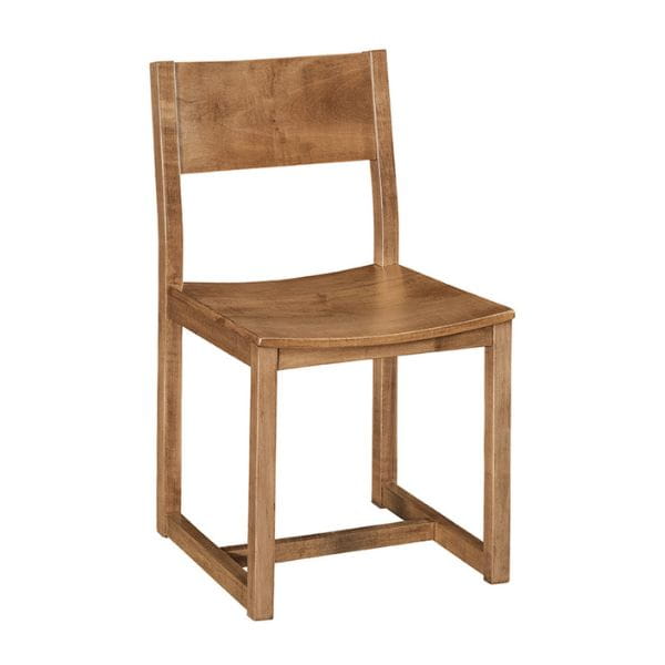 Wooden chair on a white background