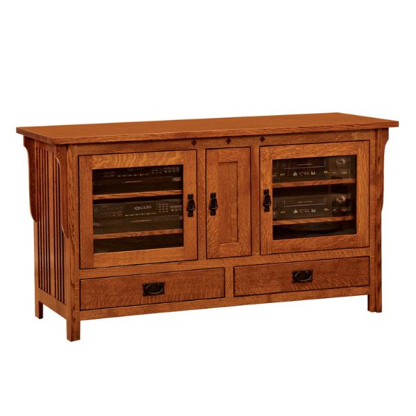 front of tv stand