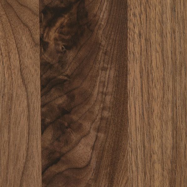 Close-up of a wooden surface with a rich brown color and visible grain pattern.