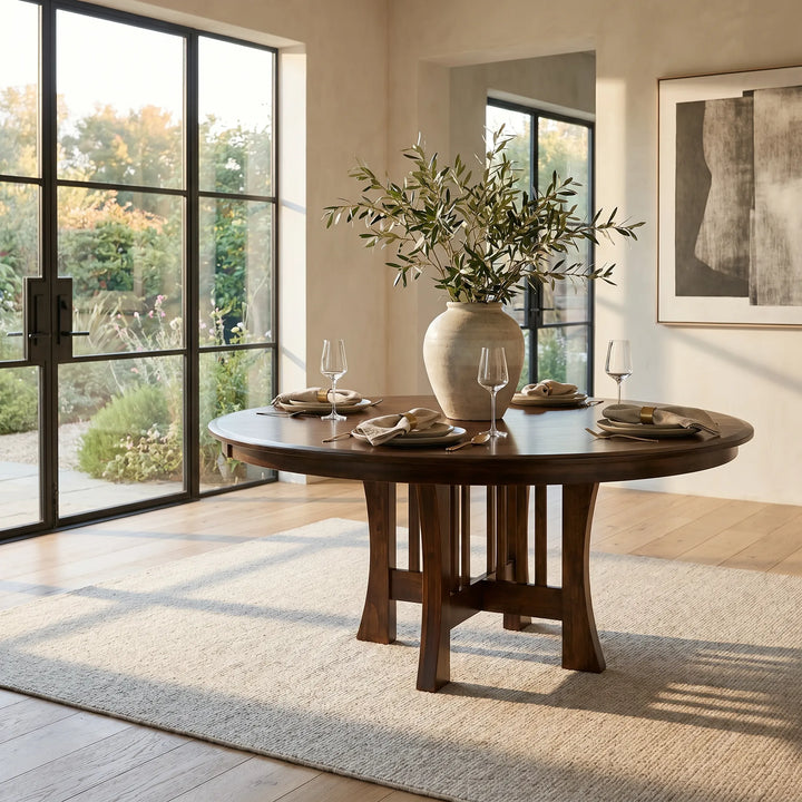 Arts &amp; Crafts Single Pedestal Extension Table