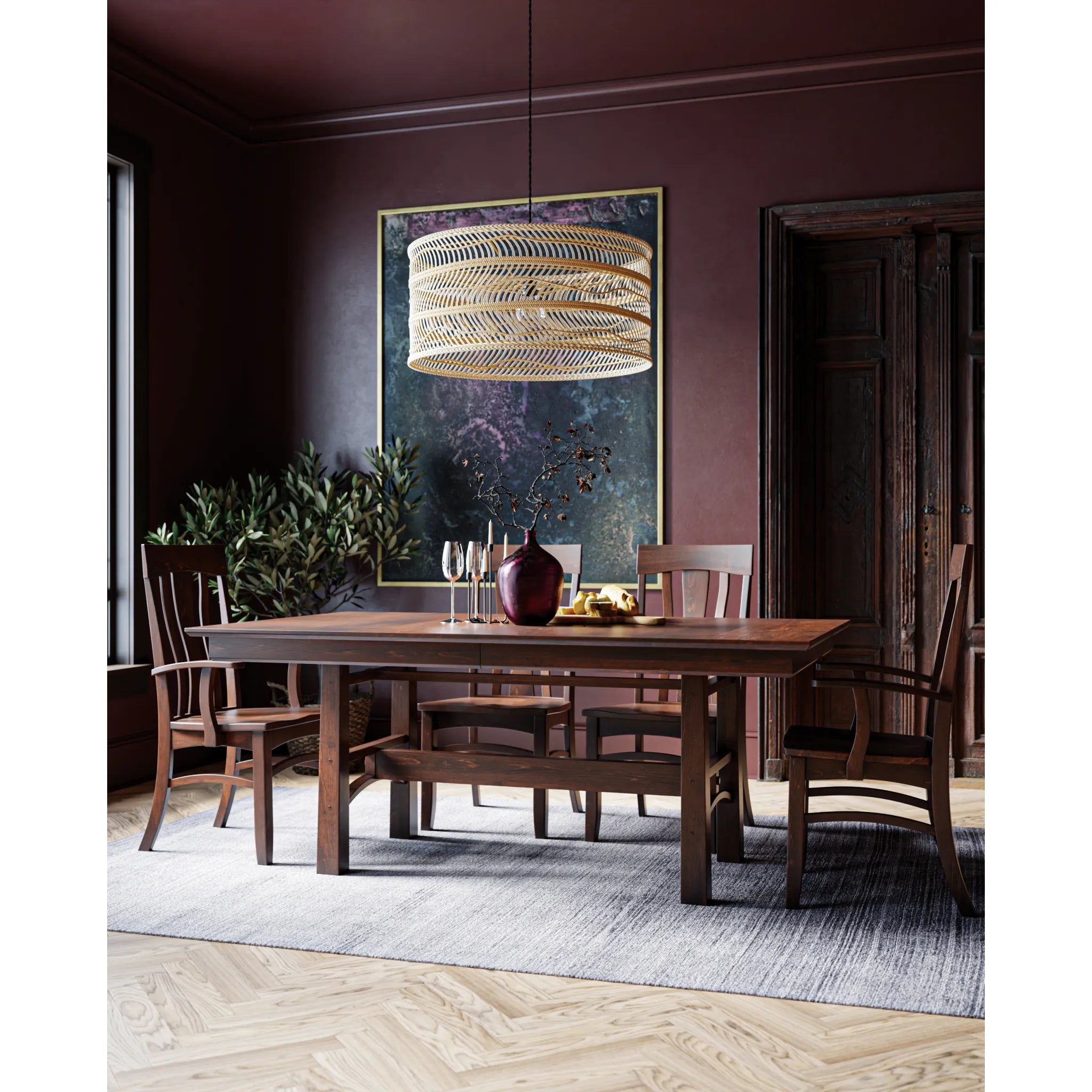 Amish Tables Bridgeport Trestle Extension Table - Thumbnail 2