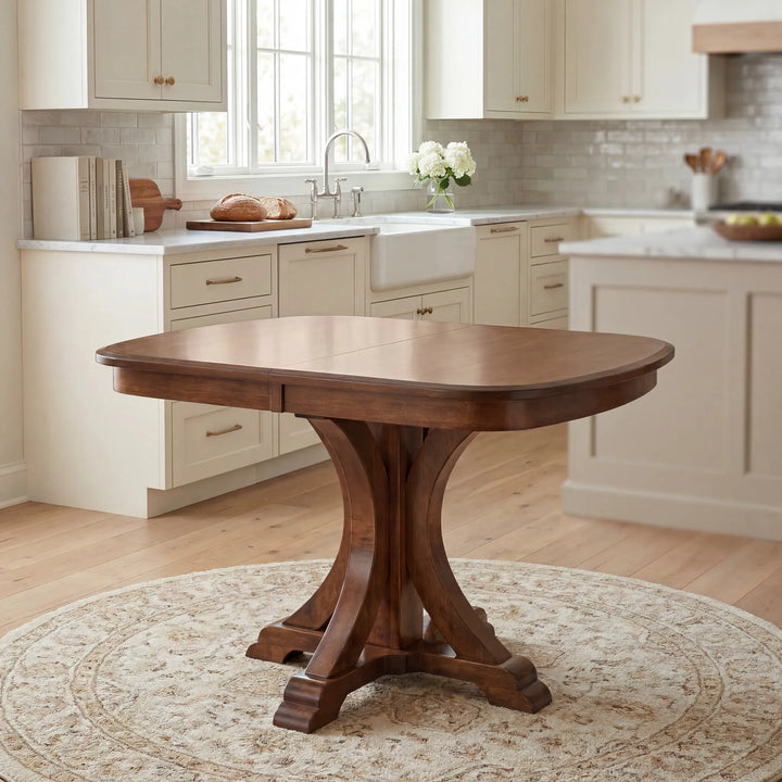Granite Single Pedestal Extension Table