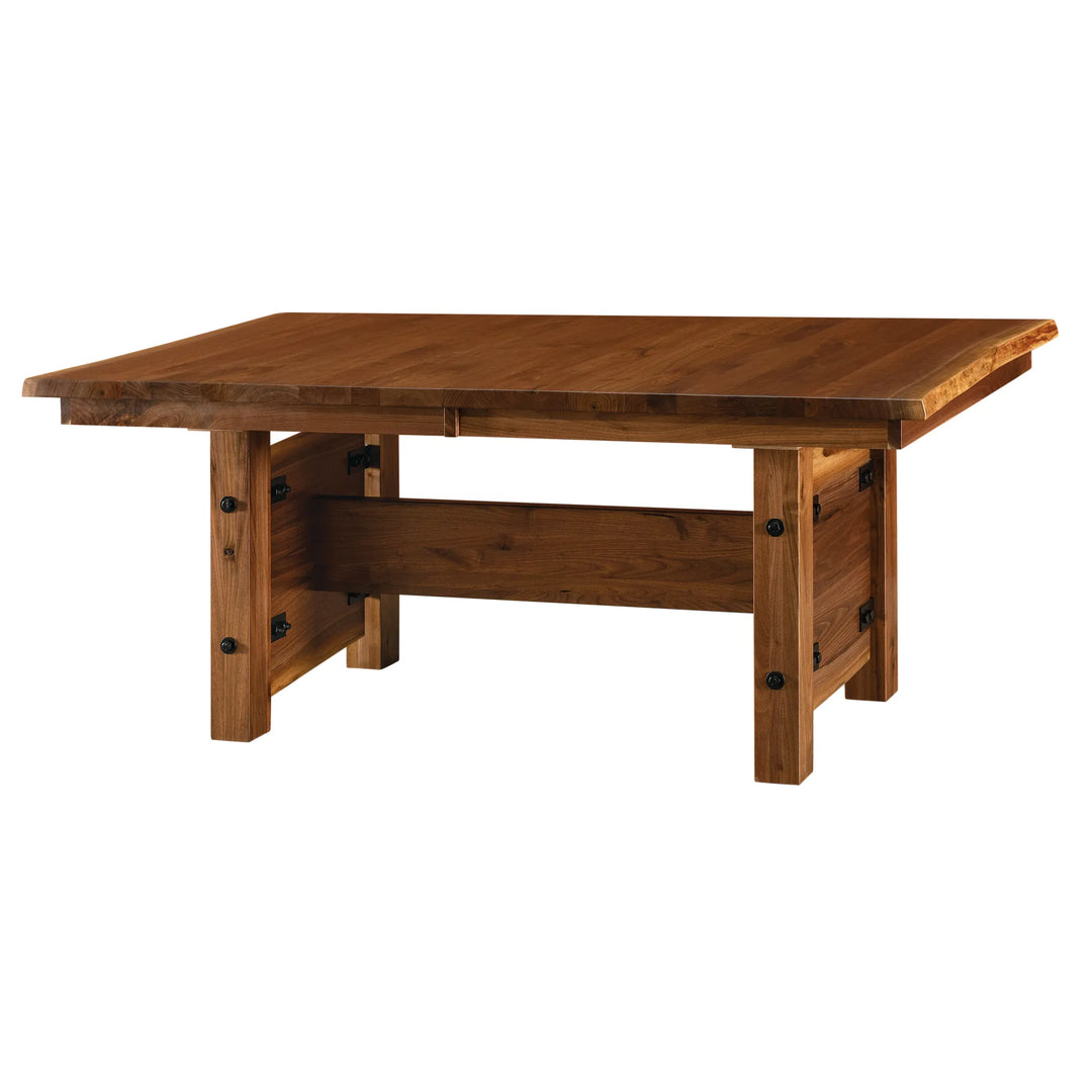 Lamesa Amish Wood table with a rustic design on a white background