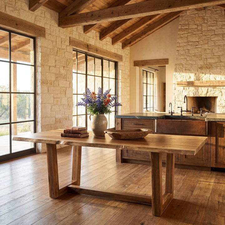 LaPorte Solid Top Trestle Table