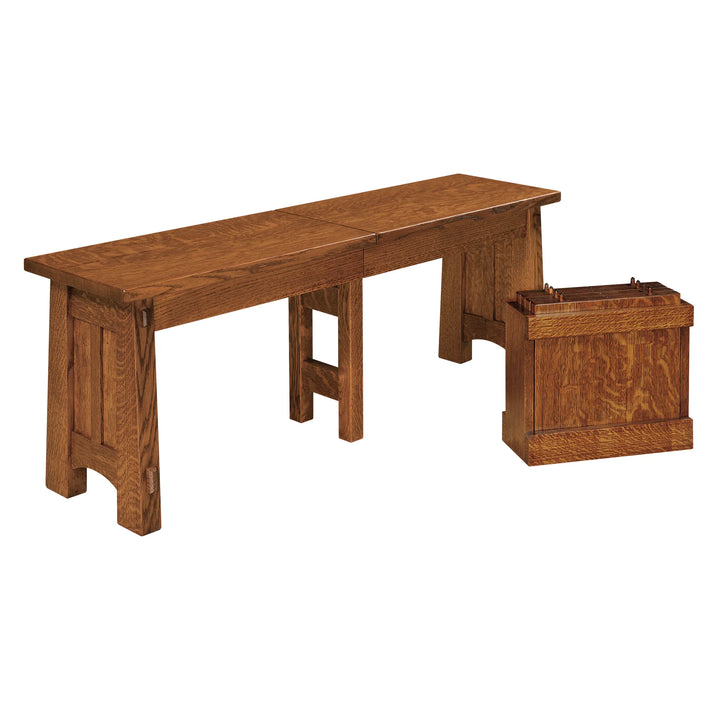 Amish tables quarter sawn white oak expandable dining bench 