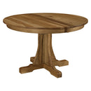 amish tables solid wood round hickory pedestal dining table 