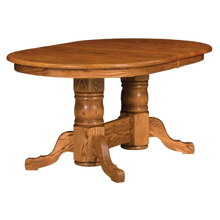 Traditional Double Pedestal Extension Table