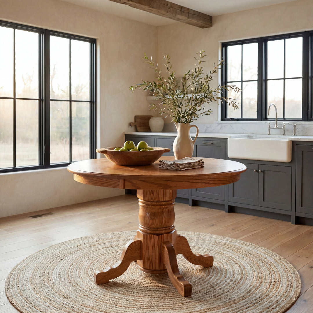 Traditional Single Pedestal Extension Table