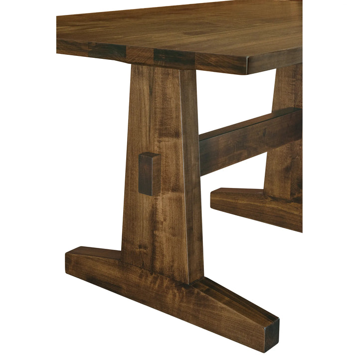 Yellowstone Solid Top Amish Trestle Table
