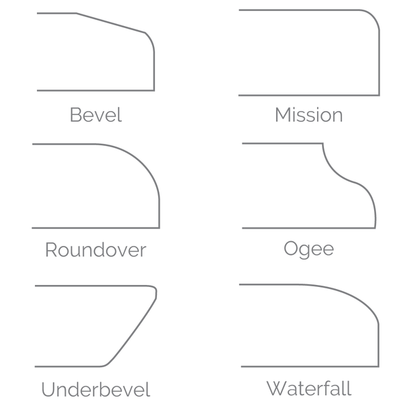 amish tables edge styles