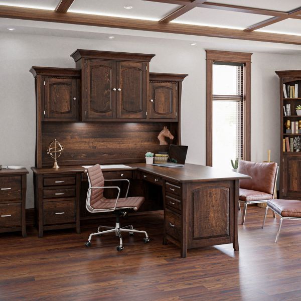 Berkley Desk with Hutch Top