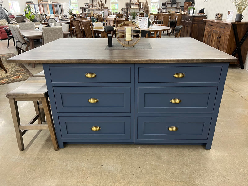 Blue Kitchen Island