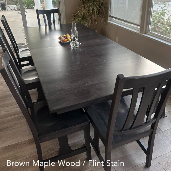 brown maple wod, flint stain