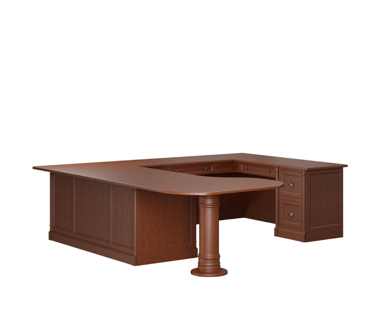 Covington U-Shaped Desk with Hutch Topper 72"