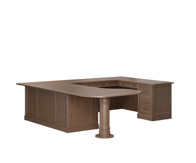 Covington U-Shaped Desk with Hutch Topper 72"
