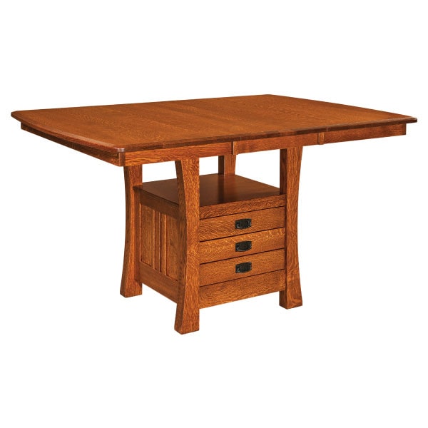 Arts and Crafts Cabinet Pub Extension Table