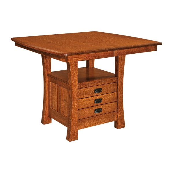 Arts and Crafts Cabinet Pub Extension Table