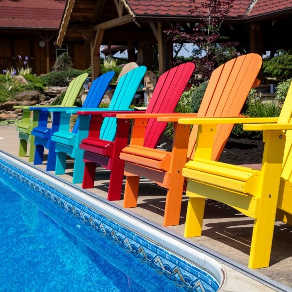Comfo Back Adirondack Stationary Chair - Single Color