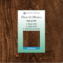 A product packaging for 'Amish Tables' Earthtone Touch Up Marker, displayed on a wooden background.