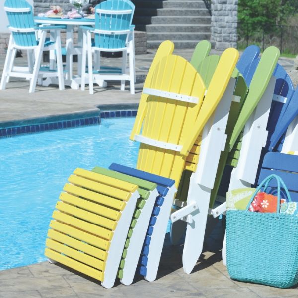 Comfo Back Adirondack Folding Chair - Two Tone