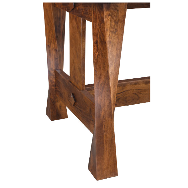 Amish Lexington Trestle leg detail 