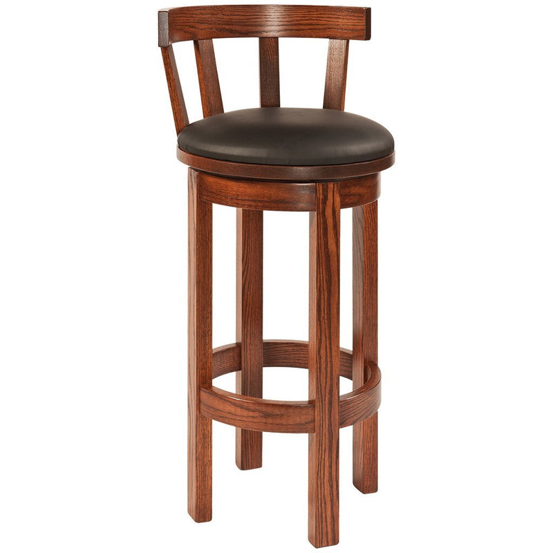 Meribeth Back Barrel Bar Stool - Amish Tables
 - 2