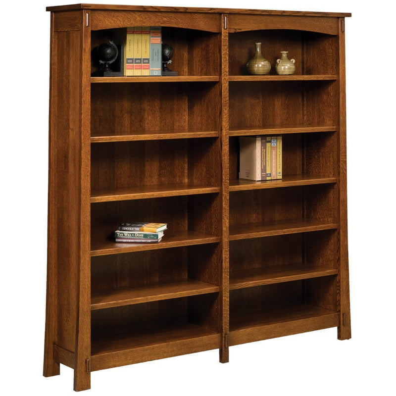 Modesto Double Bookcase - Amish Tables
 - 1