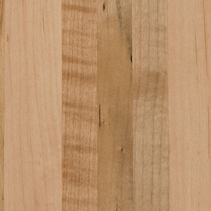 Close-up of a wood grain sample showcasing the natural color variation and grain pattern of Brown Maple wood.