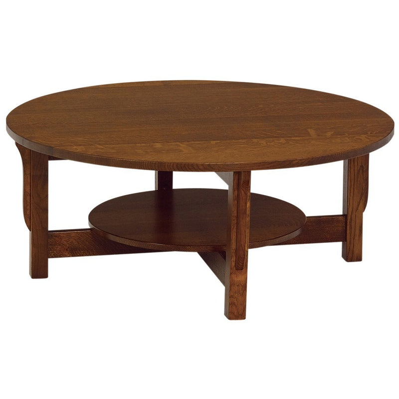 Landmark Round Coffee Table - Amish Tables
 - 1