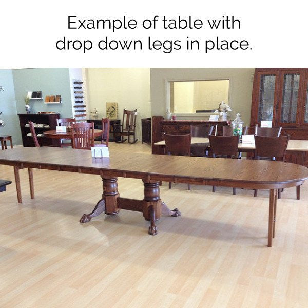 Double Pedestal - Traditional Double Pedestal Extension Table