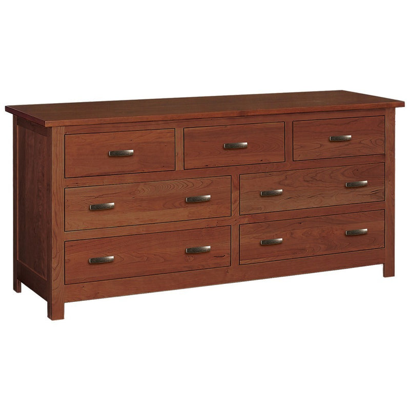 Flush Mission 7 Drawer Dresser - Amish Tables
 - 2