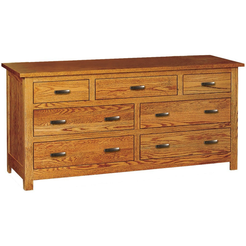 Flush Mission 7 Drawer Dresser - Amish Tables
 - 3