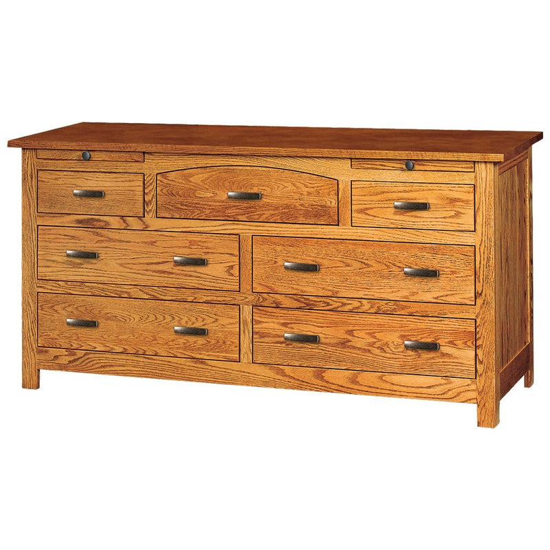 Flush Mission 7 Drawer Dresser - Amish Tables
 - 4