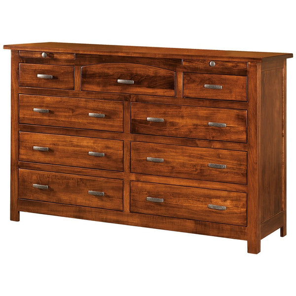 Flush Mission 9 Drawer Dresser - Amish Tables
 - 1