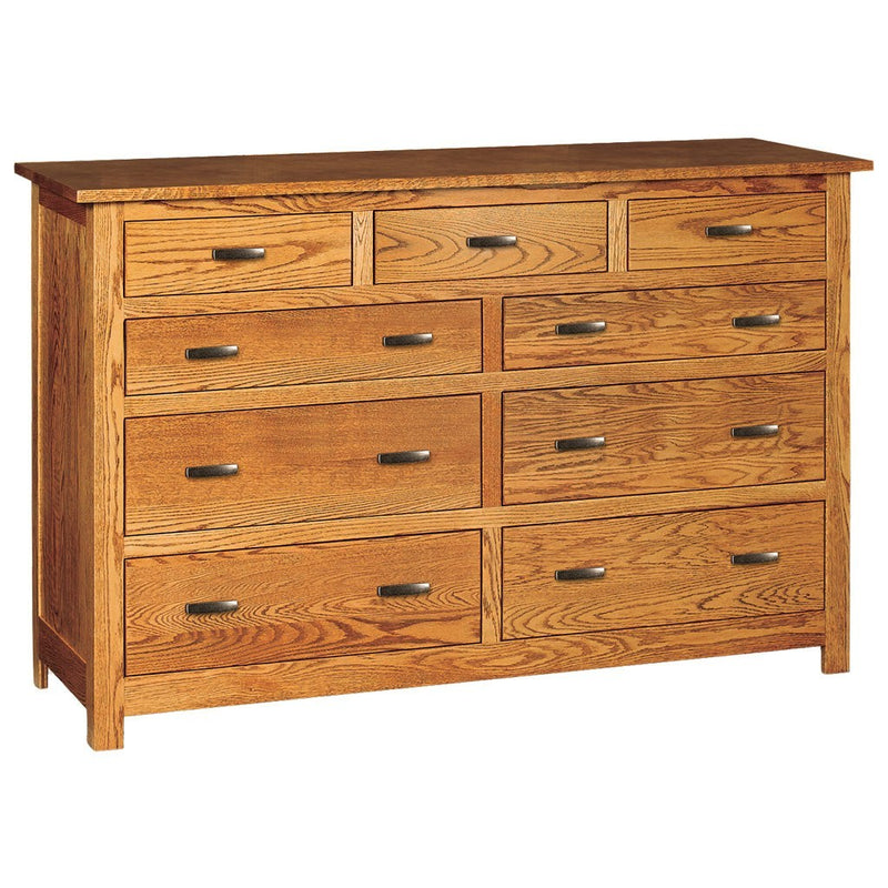 Flush Mission 9 Drawer Dresser - Amish Tables
 - 2